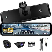 Amazon.co.jp: PORMIDOAUTOドライブレコーダーミラー型【前後カメラ